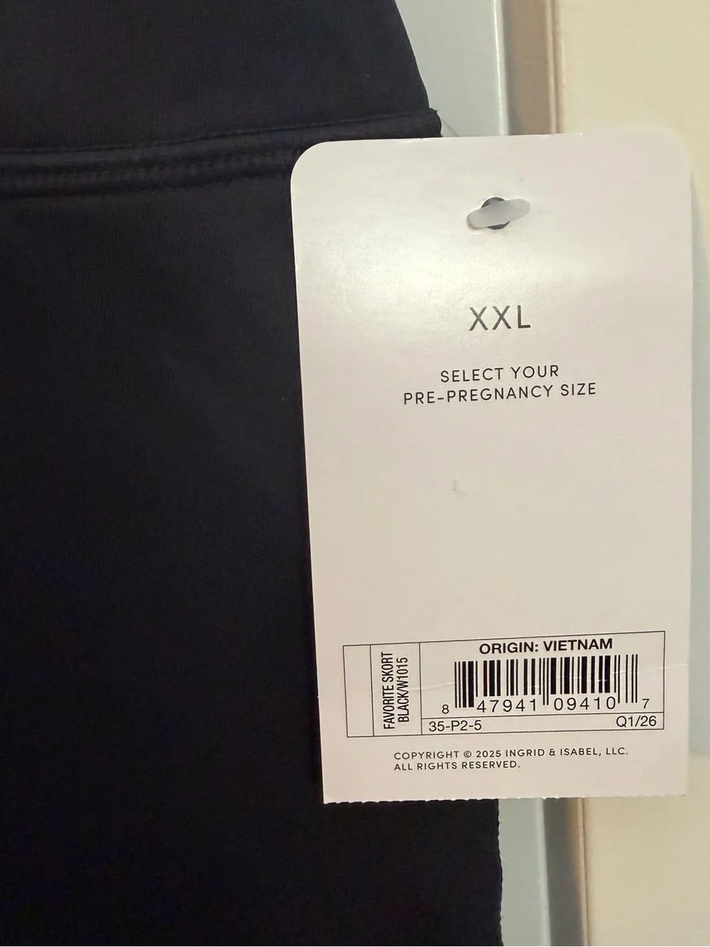 Ingrid & Isabel Black maternity mini Skirt
